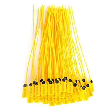 Imagem de 100 PCS Pacote Amarelo Transporte Car Segurança de Plástico Apertada de 40 Cm Relacionamentos a Cabo Com Número - PP Material - Fácil de Usar - Adequado para Remessa, Logística,
