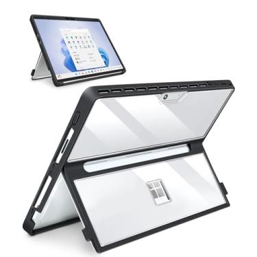 Imagem de SSS·GRGB Capa atualizada para Microsoft Surface Pro 11/Surface Pro 10/Surface Pro 9/Surface Pro 8 de 13 polegadas, capa robusta multifuncional compatível com teclado tipo capa, transparente