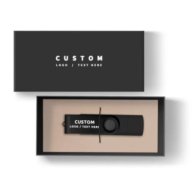 Imagem de Pen drive USB OTG personalizado, pacote com 50 unidades de pen drive de memória USB duplo, ideal para negócios, educação, corporações, estúdios de fotografia e música (128 MB, com caixa de presente)