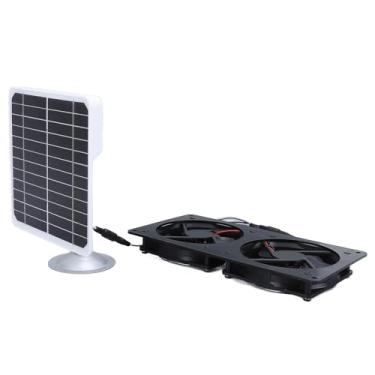 Imagem de Generic Kit de Ventilador do Painel Solar, Alta Eficiência de 20W de Exaustão Solar de Exaustão Grande Fluxo de Ar para Estufa