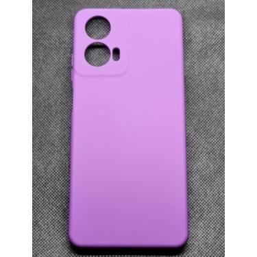 Imagem de Capa Aveludada Silicone Para Moto G24 (Violeta)