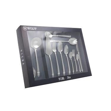 Imagem de Faqueiro 54 Peças Wolff Viena Aço Inox com Caixa Litografada Design Clássico