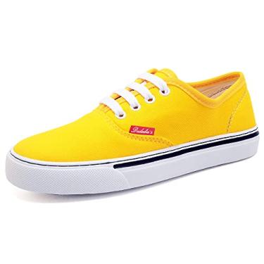 Imagem de Tênis Feminino Casual Basico de Amarrar Cano Baixo Confortavel TENIS500, Polo Blu ORIGINAL (Amarelo, BR, Adulto, Numérico, 37)