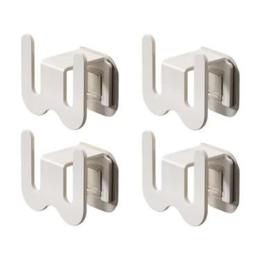 Imagem de Pacote com 4 sapateiras para trailers sem perfuração – prateleira sobre porta/parede, organizador de alumínio que economiza espaço para trailer/trailer, casa, comporta chinelos, tênis, escorredor para