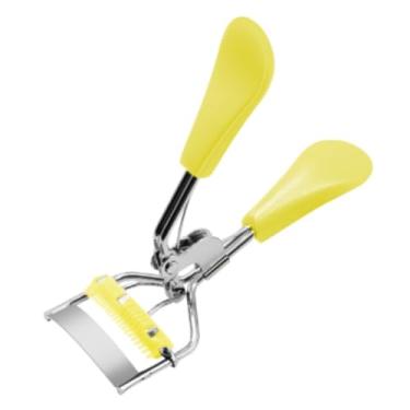 Imagem de Modelador de cílios com pente embutido, modelador de cílios profissional, acessórios para todos os formatos de olhos, amarelo