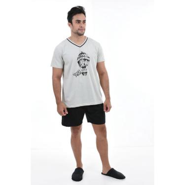 Imagem de Pijama Masculino Adulto Camiseta Manga Curta Shorts