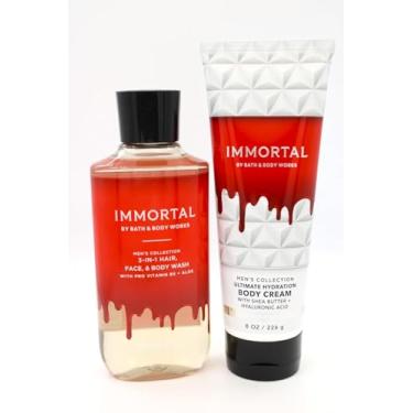 Imagem de Bath & Body Works Conjunto De 2 Peças Sabonete Líquido E Creme 3 Em 1 Para Cabelo, Rosto Corpo Da Immortal Men'S