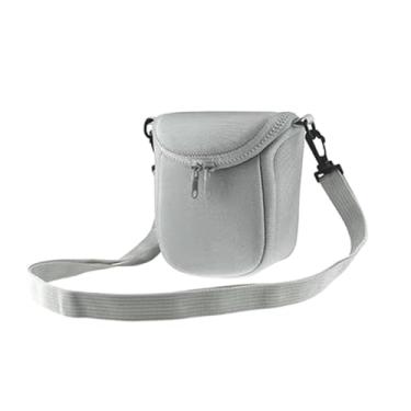 Imagem de FVDPWYE Estojo para câmera fotográfica, bolsa pequena, profissional, resistente à água, neoprene, compacto, estojo para câmera pequena, para presente, Prata