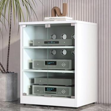 Imagem de Suporte De Mídia Av De 2/3 Camadas Rack De Componentes De áudio Resistente Gabinete Estéreo De Torre De Mídia Av Rack De áudio De Alta Fidelidade Moderno Rack Multimídi, 60 * 50 * 60cm