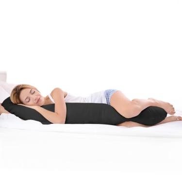 Imagem de Travesseiro de Corpo 100% Silicone + Capa Mileva - Cores (Preto)