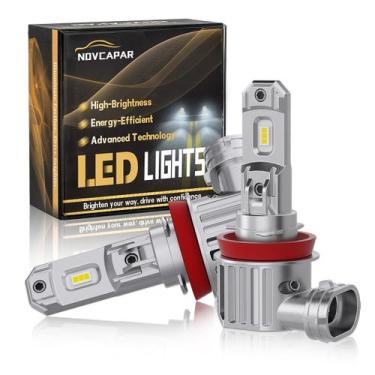 Imagem de Lâmpadas LED NOVCAPAR H11 6500K 30000LM 100% de brilho x2