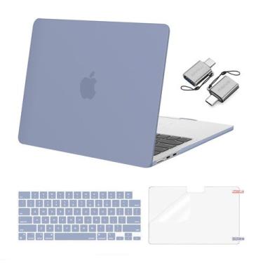 Imagem de Capa MOSISO compatível com MacBook Air de 13,6 polegadas cinza lavanda