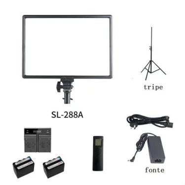 Imagem de Iluminador Profissional De Led 40w 2baterias, tripe 2m, Carregador dup