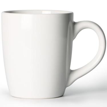 Imagem de SHOWFULL Caneca de café grande, caneca de café extra de 590 ml, copo de cerâmica lisa, grande capacidade e alça grande, para pai, homens, mulheres, seguro para micro-ondas e lava-louças, branca