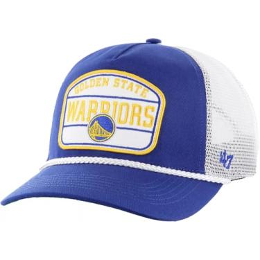 Imagem de 47 Boné ajustável de malha azul para caminhoneiro Golden State Warriors Hone Patch Hone - Boné Snapback estruturado NBA