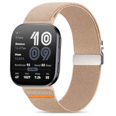 Imagem de HQzon Faixa elástica com fivela de paraquedas para Amazfit Bip 6/5, pulseira de substituição macia e respirável de 22 mm compatível com Amazfit Gtr 4/3/2/47 mm/equilíbrio para homens e mulheres