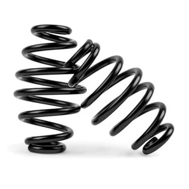 Imagem de Mola de assento solo enrolada em barril de 3 polegadas para Harley Davidson, Honda, Kawasaki, Yamaha, Suzuki e Triumph bobber, chopper, softail, construção rígida preta (preto #7.6 cm)