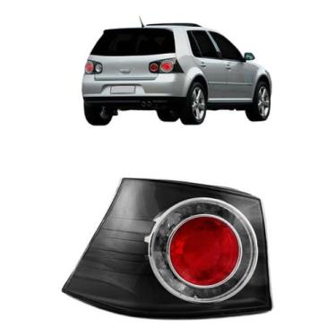 Imagem de Lanterneira Traseira Esquerda Compatível com Golf 2007 a 2013 Fumê Peça de Reposição Automotiva Iluminação Traseira Veicular Lente Durável
