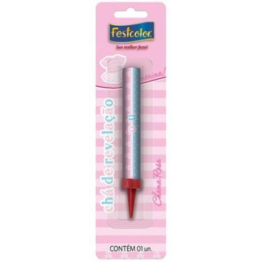 Imagem de Vela Para Aniversário Cha Revelação Menina Unidade