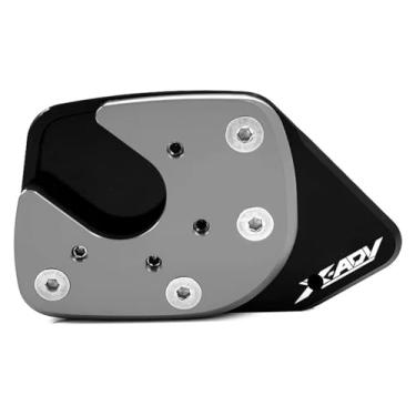 Imagem de BYYINGSUS Compatível com XADV X-ADV 750 2017 2018 X ADV Acessórios de motocicleta Suporte lateral para pé Extensão de almofada de placa de suporte (titânio)