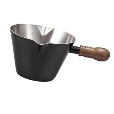 Imagem de Baoblaze Copo medidor para expresso, jarra fumegante com escala, caneca para bebidas com alça, espumador para café, para festa de chocolate quente, Preto