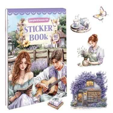 Imagem de JUNKJWBZ 360 peças de adesivos multirraciais para adultos – Kit de suprimentos de diário de estética vintage com figuras femininas | álbuns, diários de bala, confecção de cartões e garrafa de água