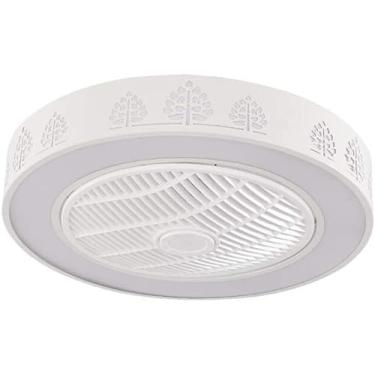 Imagem de TIANYIA Luzes para ventilador de teto Abajur de acrílico para ventilador de teto, lustre de quarto com controle remoto, ventilador de teto moderno com lâmina de material espesso para resfriar