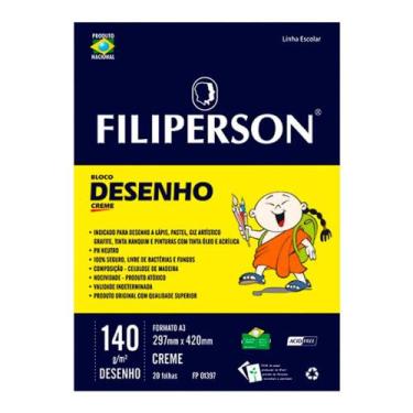Imagem de Bloco Desenho A3 Filiperson 140g 20 Folhas Creme 01397