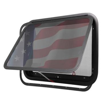 Imagem de AlloTemlass Janela RV | 76.2 cm L x 55.9 cm H | Janela de saída RV | Vidro temperado e conjunto de acabamento | Certificação DOT Qualificada