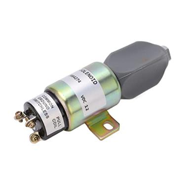 Imagem de Zhjvihx 3864274, Válvula Solenóide de Parada de Combustível Estável, Válvula Solenóide de Desligamento Preciso Sensível de 12V para Máquinas de Engenharia