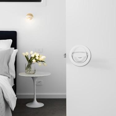 Imagem de Fechadura de porta redonda embutida de aço inoxidável, fechadura, à prova de ferrugem, maçaneta embutida oculta, prática para casa, salas de estar, quartos