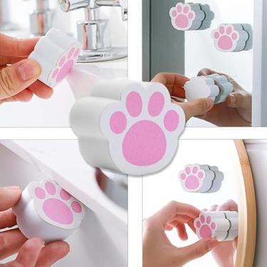 Imagem de Esponja em forma de pata de gato para limpar espelhos, vidros, torneiras e superfícies de banheiro – Removedor eficaz de manchas e marcas de água