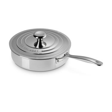 Imagem de Frigideira Saute com Tampa Signature 3-Ply Aço Inox 24 cm Le Creuset