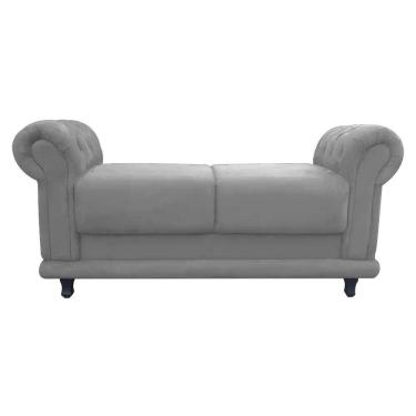 Imagem de Recamier Barcelona Namoradeira Suede Grafite D'Rossi