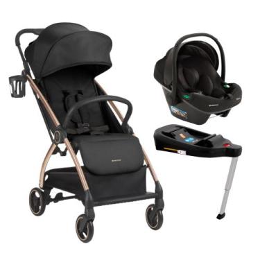 Imagem de Carrinho Joy com Bebê Conforto e Base ISOFIX Preto Kikka Boo