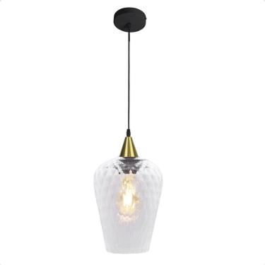 Imagem de Pendente Monalisa G Boreal Transparente E27 Bivolt Ouro