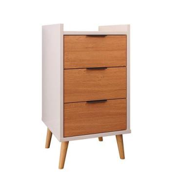 Imagem de Mesa De Cabeceira Retrô Quarto Mesa Lateral Canto Decorativo Toni 3 Ga