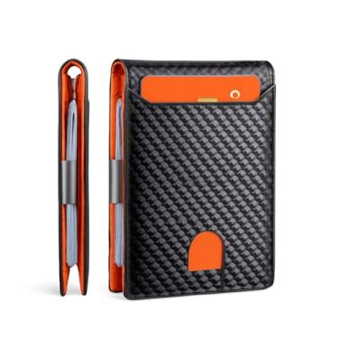 Imagem de Porta Cartão Carteira Slim RFID com Clip para Dinheiro, Porta Cartão Minimalista, Proteção Antifurto, Capacidade 6 Cartões