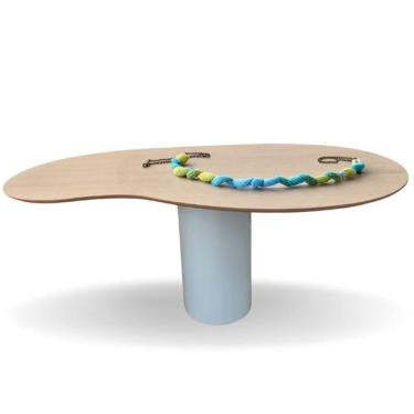 Imagem de Mesa Organica Bean Laca+freijo Claro 244x137cm