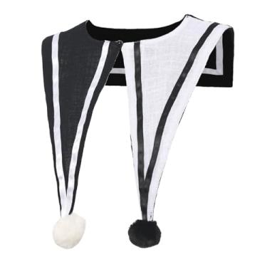 Imagem de GRACEART Colarinho falso destacável preto e branco palhaços de circo punk gótico escuro gola lolita gola xaile, Estilo 03, Tamanho Único