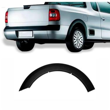 Imagem de Moldura Vw Saveiro G5 2009 até 2012 Vw Saveiro G6 2013 até 2016 Lateral Traseiro Preto Texturizado Lado Direito Passageiro