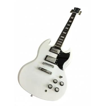 Imagem de Electric Guitar Solid Mahogany Body Rosewood Fretboard Dual Humbucker 22 Frets 6 String(Classic White)