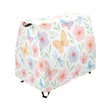 Imagem de Qilmy Watercolor Flowers Kids Water Table Cover, Duty Waterproof Patio Table Covers for Outdoor Toddler Splash Tables, UV Resistant & Dustproof Play Table Protector, Cover Only