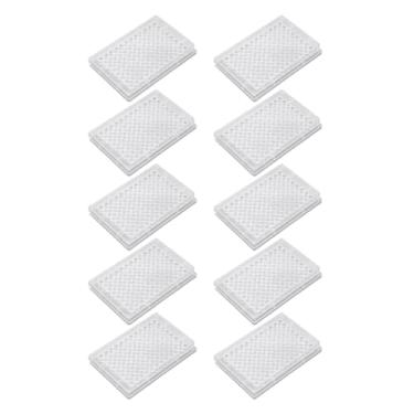 Imagem de POCREATION Placa de Cultura de Tecidos de 96 Poços Com Tampa, Placa de Crescimento Celular de Poliestireno Transparente Com Poços Numerados, para Experimentos de Biologia e (Fundo em forma de U)