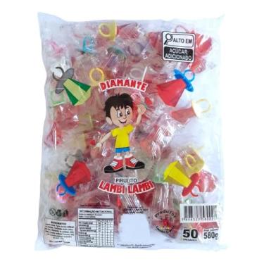Imagem de Pirulito Diamante C/Anel Pacote 580g Com 50 unidades