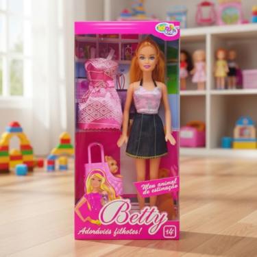 Imagem de Boneca Articulada Mãe De Pet Filhote, Filhotes de Cachorro Acessórios, Brinquedo Infantil