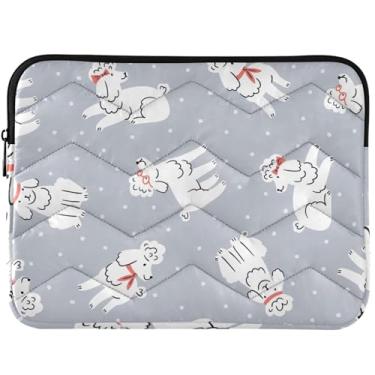 Imagem de Capa fofa para laptop Poodles com desenho de cachorro, capa para notebook fofa, universal, 13 a 14 polegadas, capa para MacBook Air de 13 polegadas