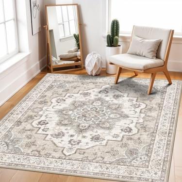 Imagem de Tapete quadrado lavável para sala de estar: tapetes macios de 10 x 10 cm para cozinha, quarto, banheiro, antiderrapante, resistente à água, tapete de entrada ultra fino de pilha baixa para áreas de