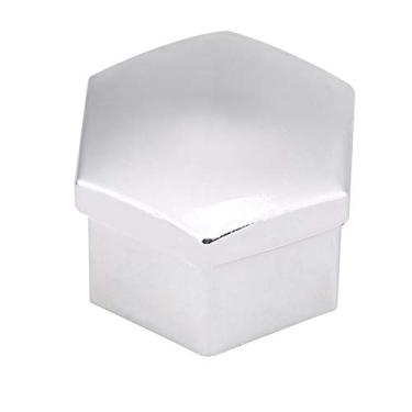 Imagem de Generic Conjunto de Tampa de Parafuso de Porca de Roda Universal Cromado Durável, 100% Novo, Substituição Direta, Tamanho de 19 Mm, Com Ferramenta de Remoção, Encaixe Universal, Material ABS,