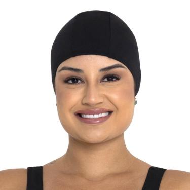 Imagem de Touca Hidroginástica Natação Esportiva Acessório Adulto Suplex Liso Não Puxa Cabelo Sweet Form-Unissex